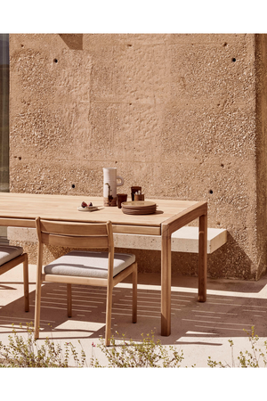  Teak Padded Outdoor Dining Chair | Oroa.com