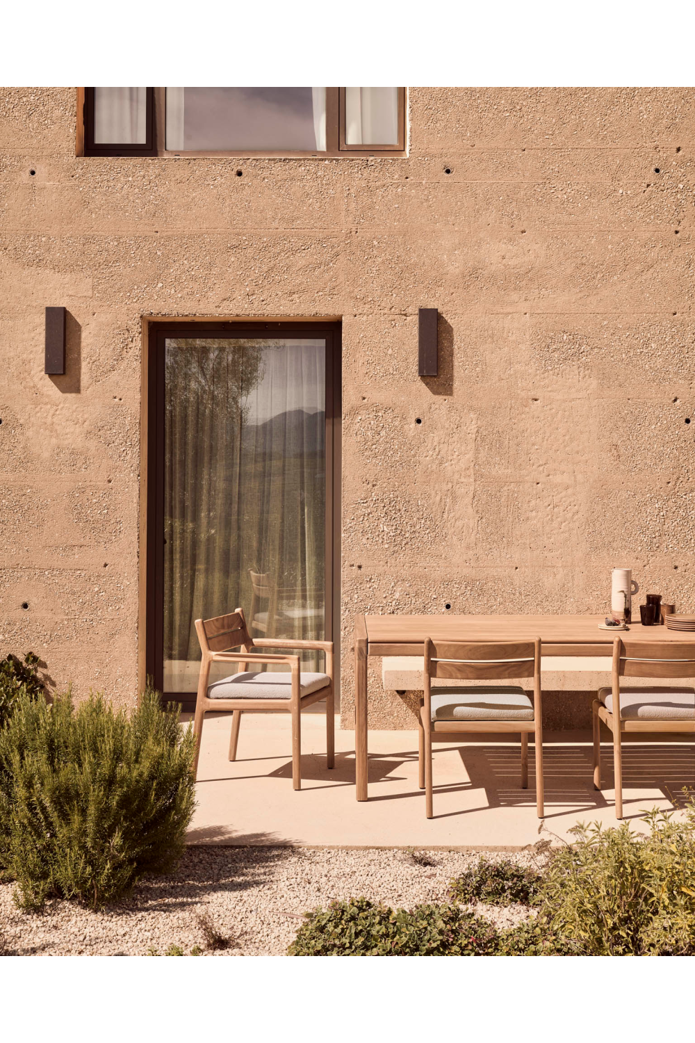   Teak Padded Outdoor Dining Chair | Oroa.com