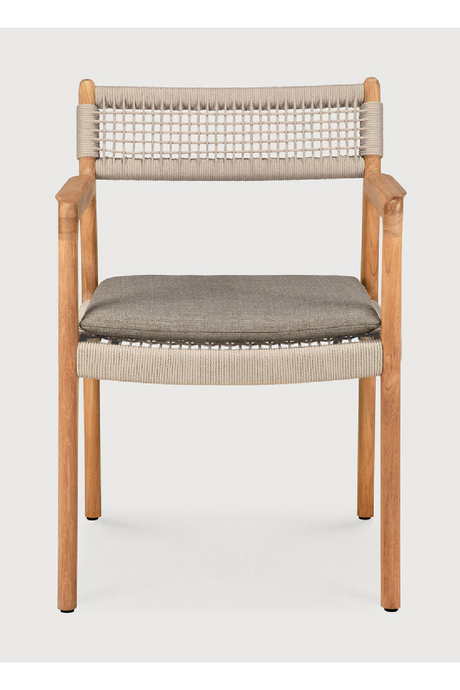   Beige Woven Outdoor Dining Chair | Oroa.com