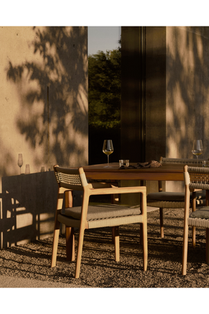   Beige Woven Outdoor Dining Chair | Oroa.com
