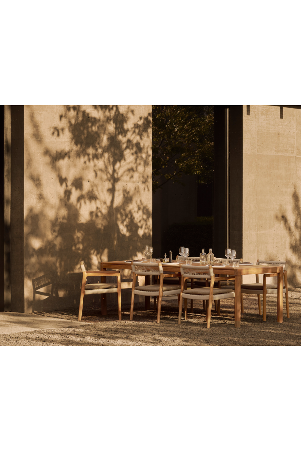   Beige Woven Outdoor Dining Chair | Oroa.com
