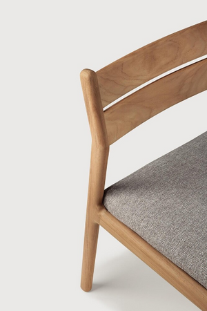   Teak Padded Outdoor Dining Chair | Oroa.com