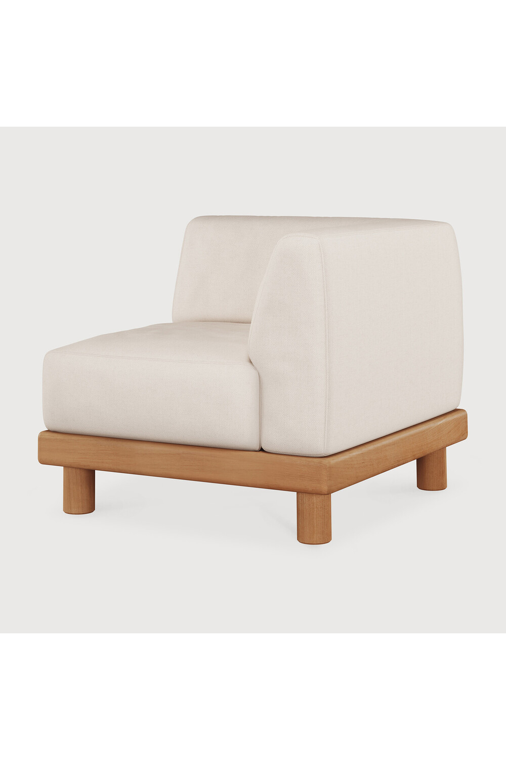   White Outdoor Modular End Sofa | Oroa.com