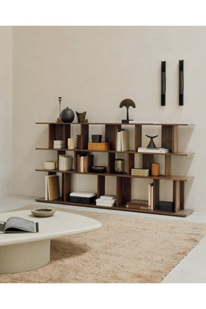   Brown Teak Shelving System | Oroa.com