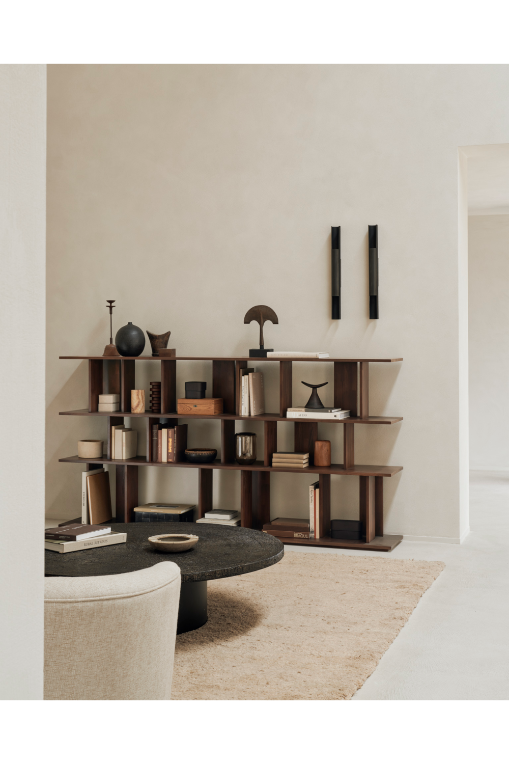   Brown Teak Shelving System | Oroa.com