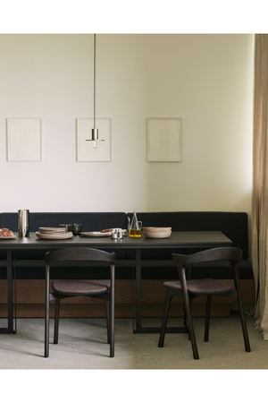   Dark Brown Teaek Dining Table | Oroa.com