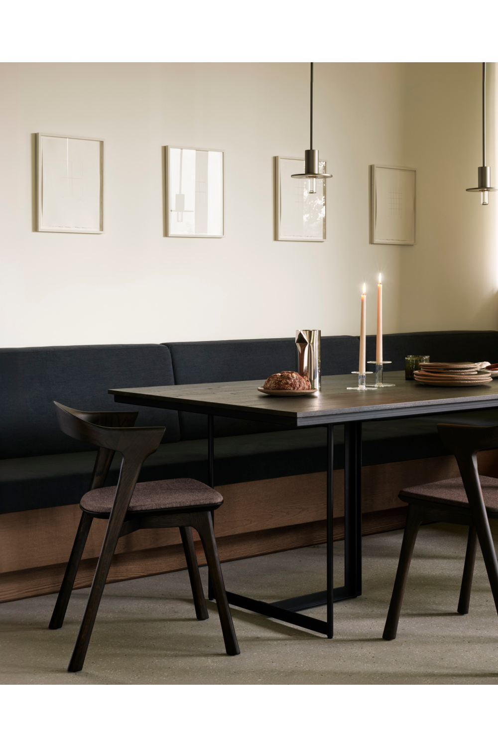   Dark Brown Teaek Dining Table | Oroa.com