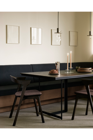   Dark Brown Teaek Dining Table | Oroa.com
