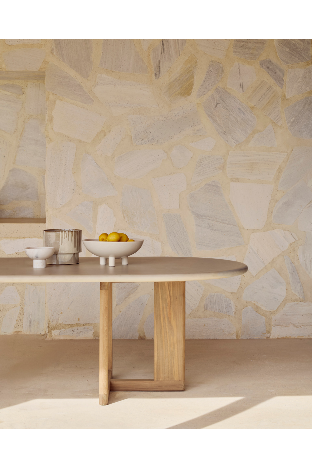   Concrete Oblong Outdoor Dining Table | Oroa.com