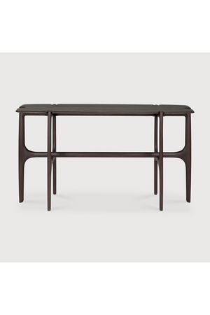  Dark Brown Teak Console Table | Oroa.com