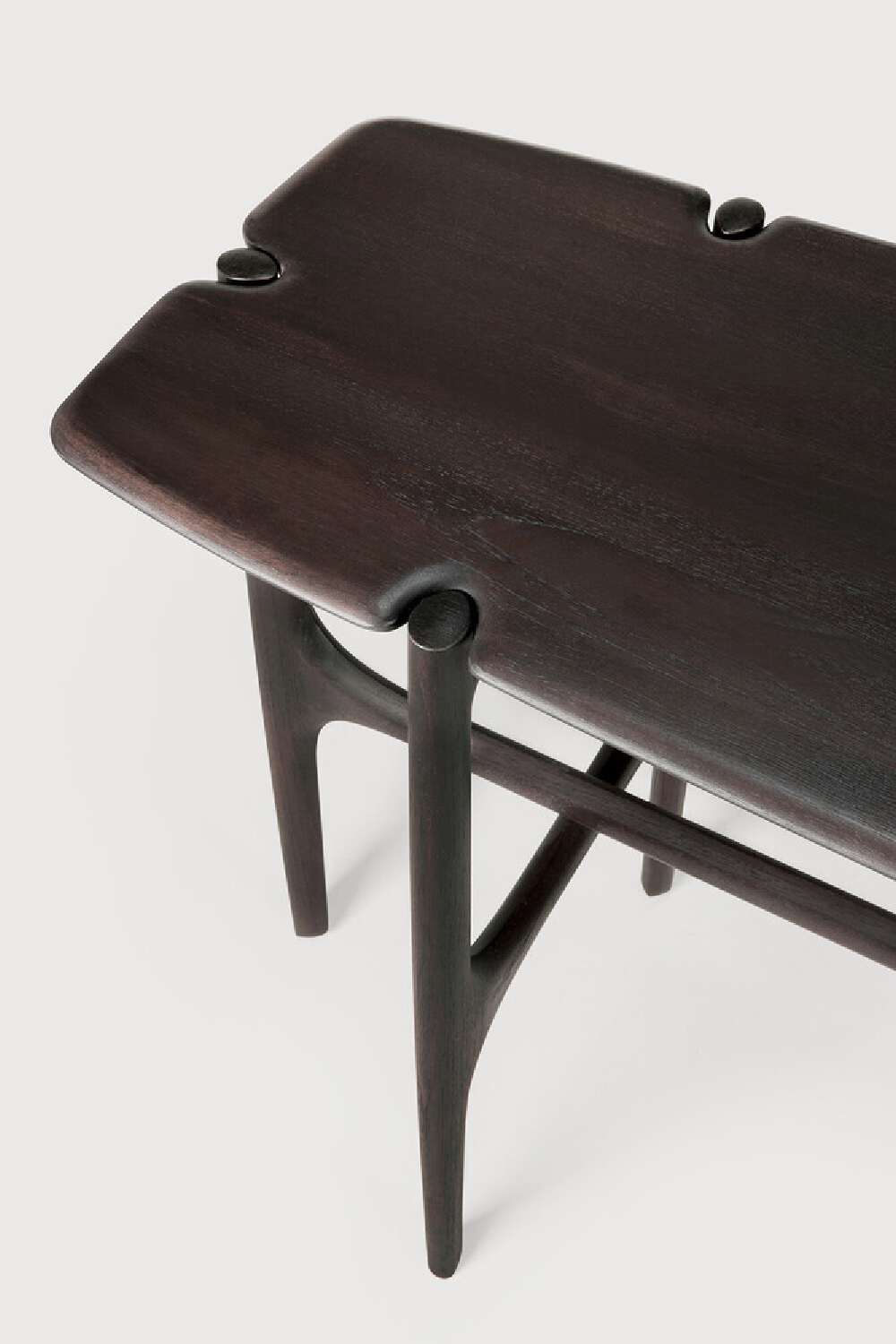   Dark Brown Teak Console Table | Oroa.com