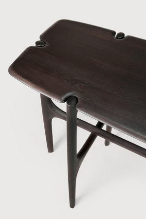   Dark Brown Teak Console Table | Oroa.com