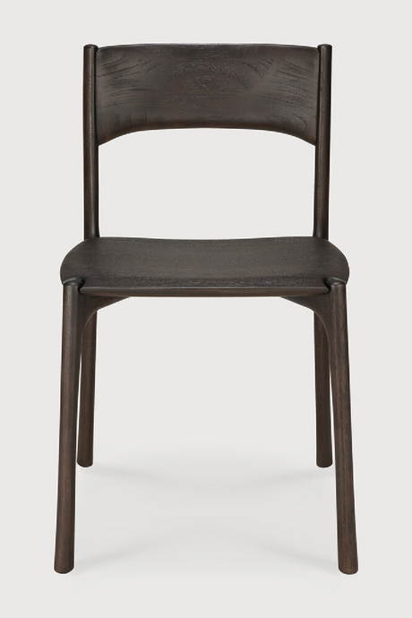   Dark Brown Teak Dining Chair | Oroa.com