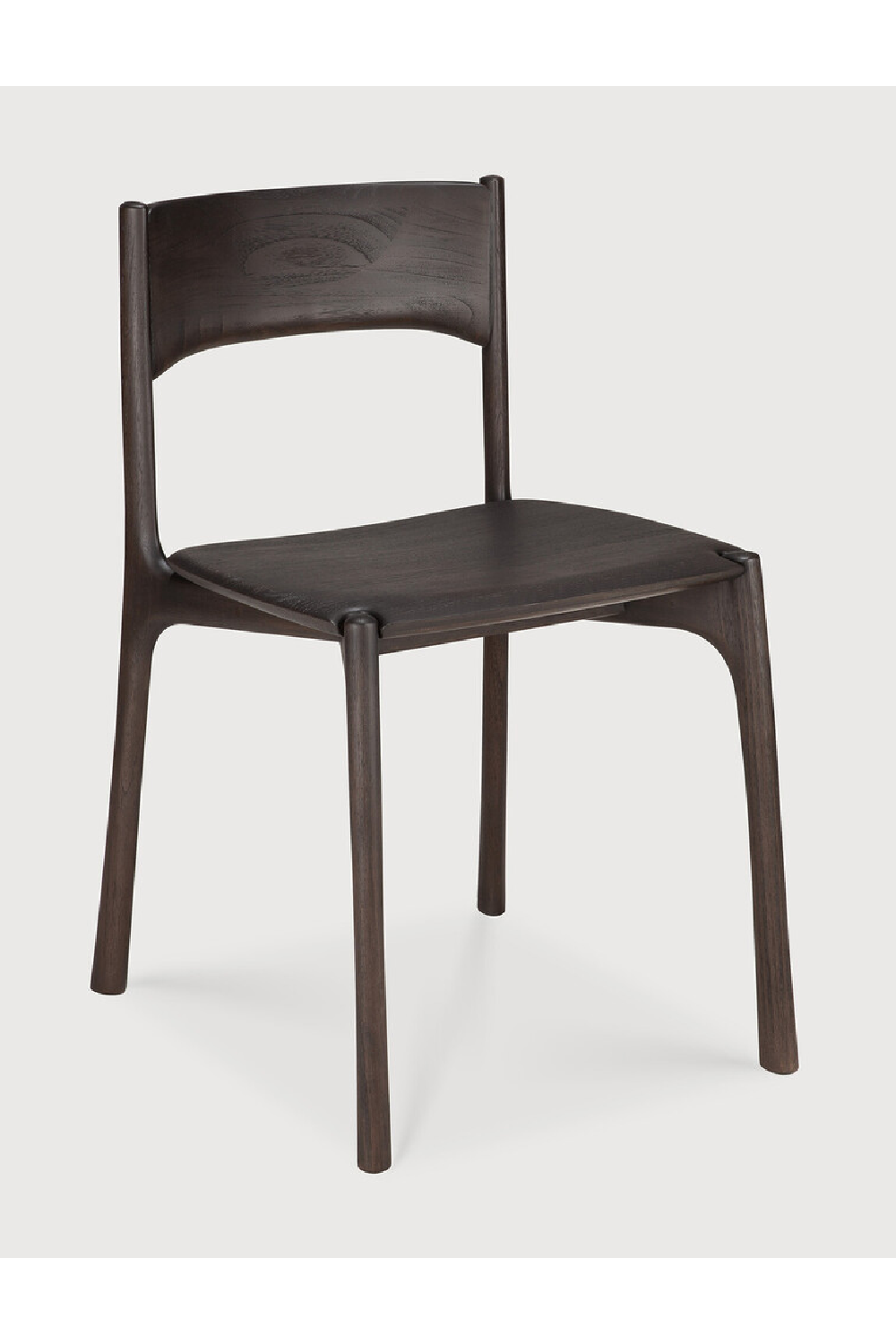   Dark Brown Teak Dining Chair | Oroa.com