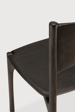   Dark Brown Teak Dining Chair | Oroa.com