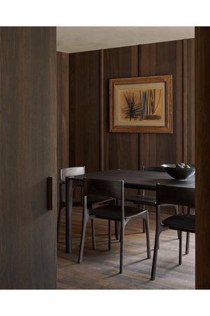   Dark Brown Teak Dining Chair | Oroa.com