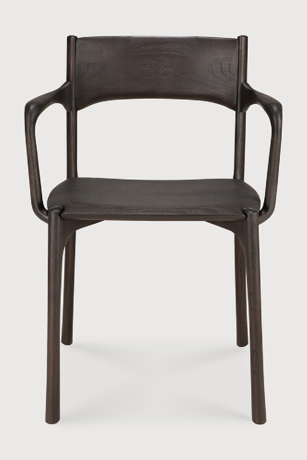   Dark Brown Teak Dining Chair | Oroa.com