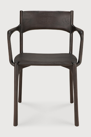   Dark Brown Teak Dining Chair | Oroa.com