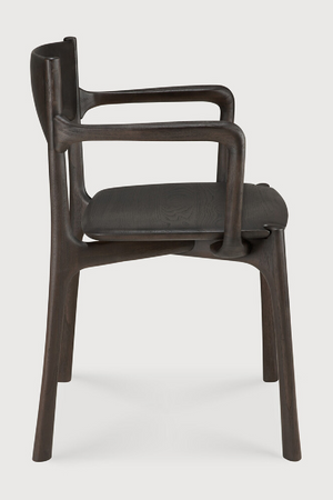   Dark Brown Teak Dining Chair | Oroa.com