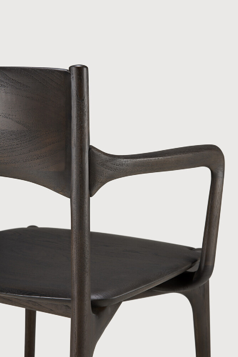   Dark Brown Teak Dining Chair | Oroa.com