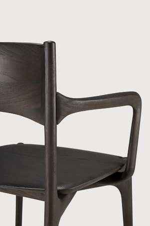   Dark Brown Teak Dining Chair | Oroa.com