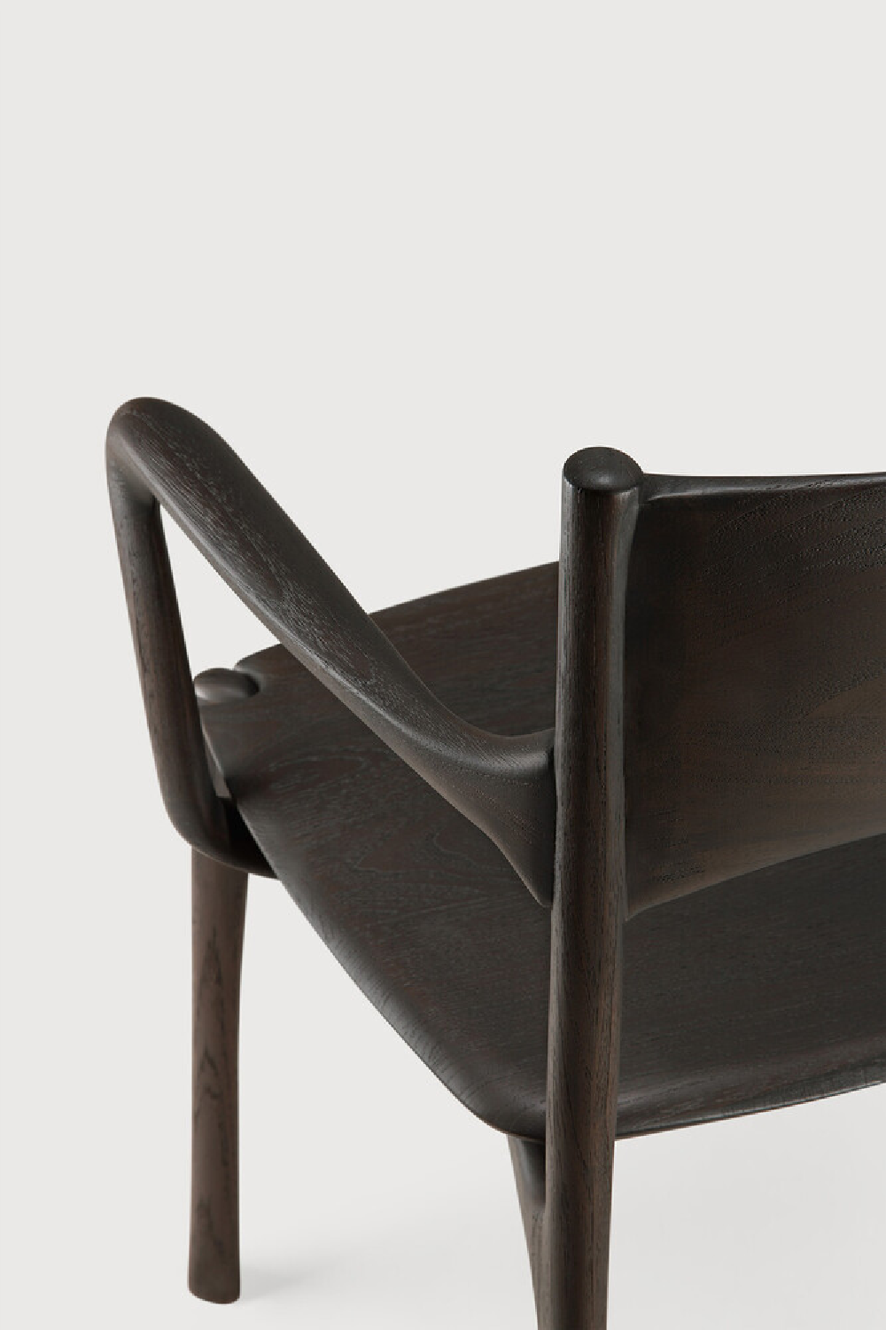  Dark Brown Teak Dining Chair | Oroa.com