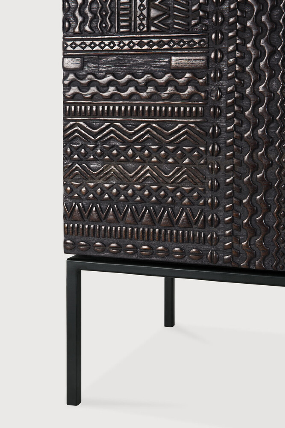  Black Teak Carved Sideboard | Oroa.com