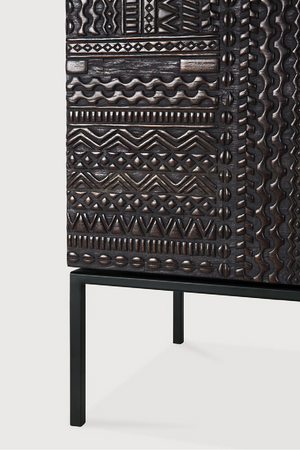   Black Teak Carved Sideboard | Oroa.com