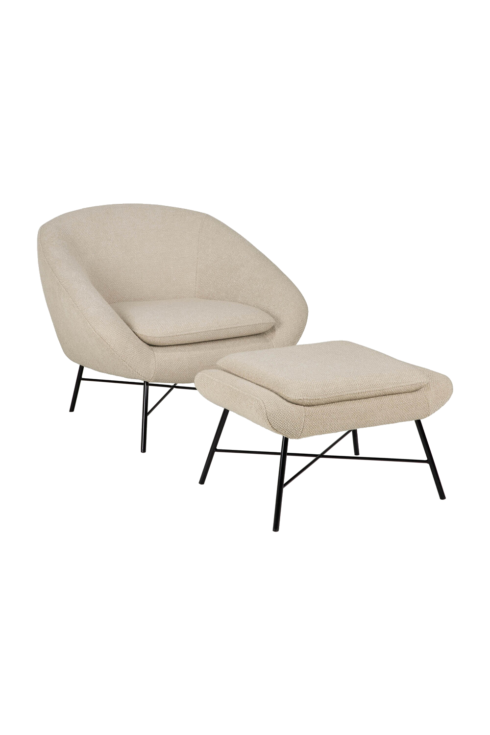   50's Inspired Upholstered Footstool | Oroa.com