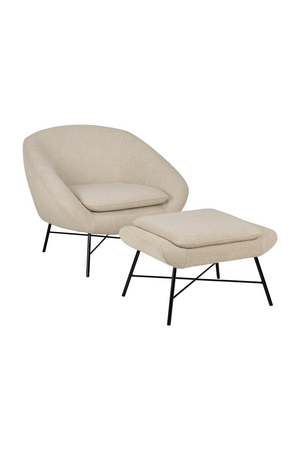   50's Inspired Upholstered Footstool | Oroa.com