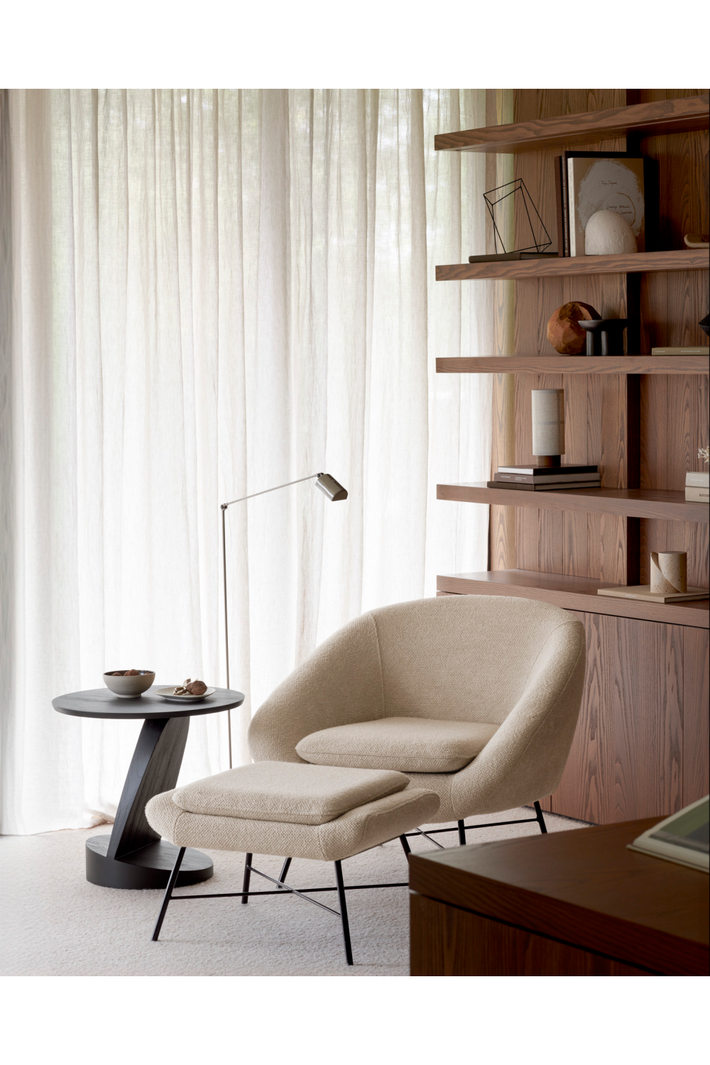   50's Inspired Upholstered Footstool | Oroa.com