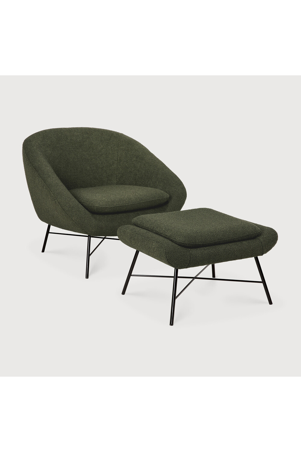   50's Inspired Upholstered Footstool | Oroa.com