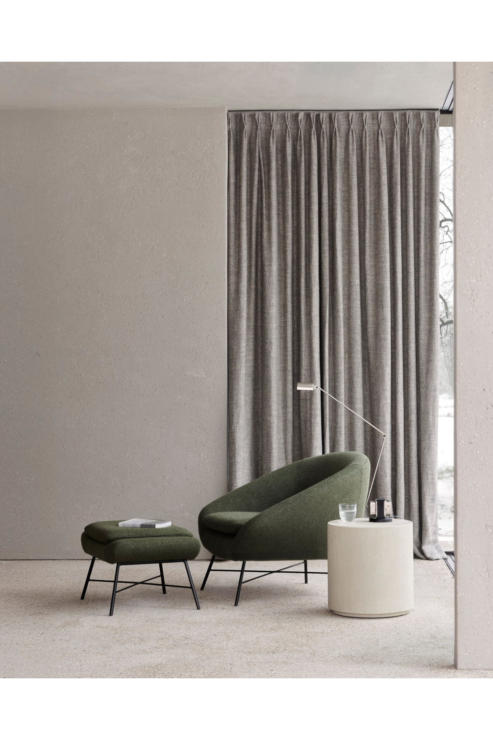   50's Inspired Upholstered Footstool | Oroa.com