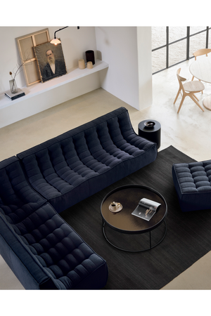   Blue Fabric Corner Sofa | Oroa.com