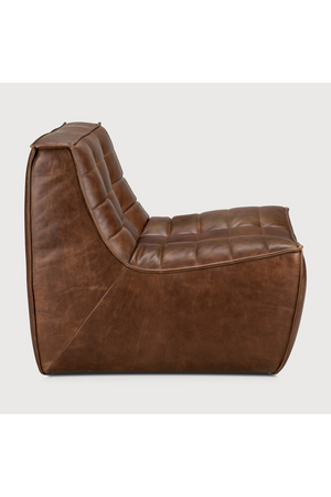   Brown Leather Modular Sofa | Oroa.com