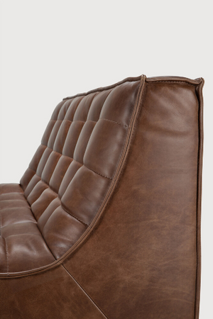   Brown Leather Modular Sofa | Oroa.com