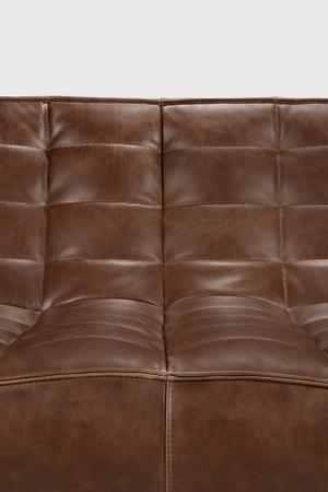   Brown Leather Modular Sofa | Oroa.com