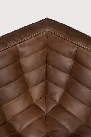   Brown Leather Modular Sofa | Oroa.com