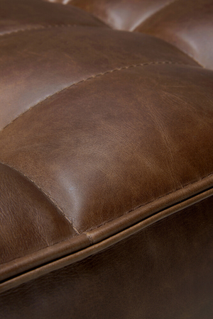   Brown Leather Modular Sofa | Oroa.com