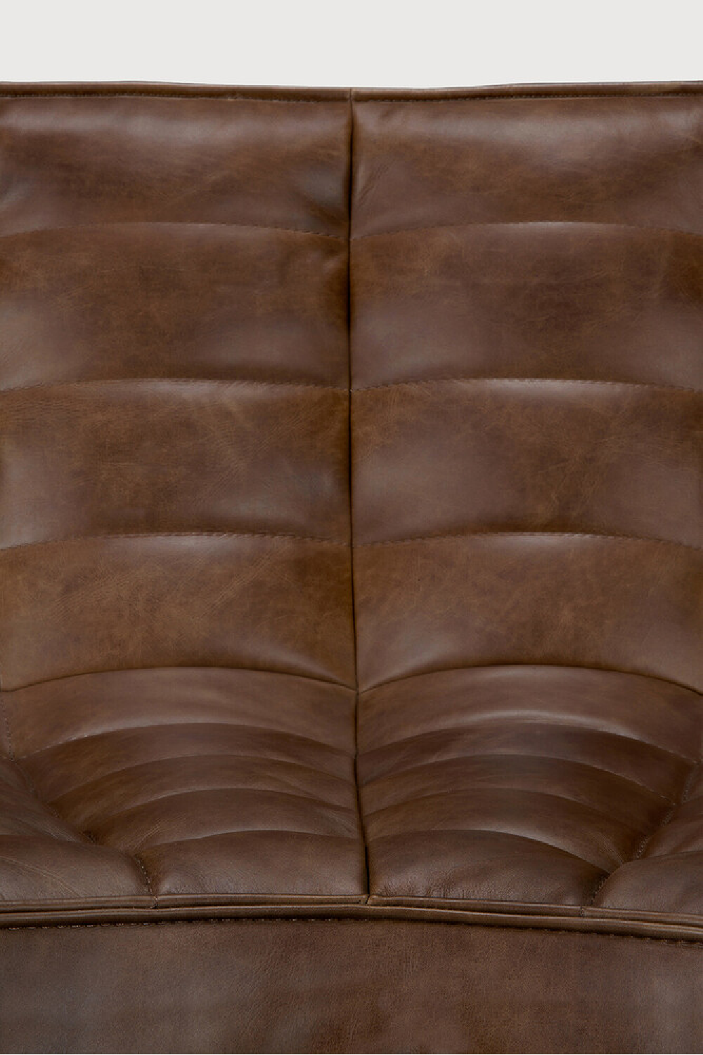   Brown Leather Modular Sofa | Oroa.com