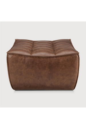   Brown Leather Modular Sofa | Oroa.com