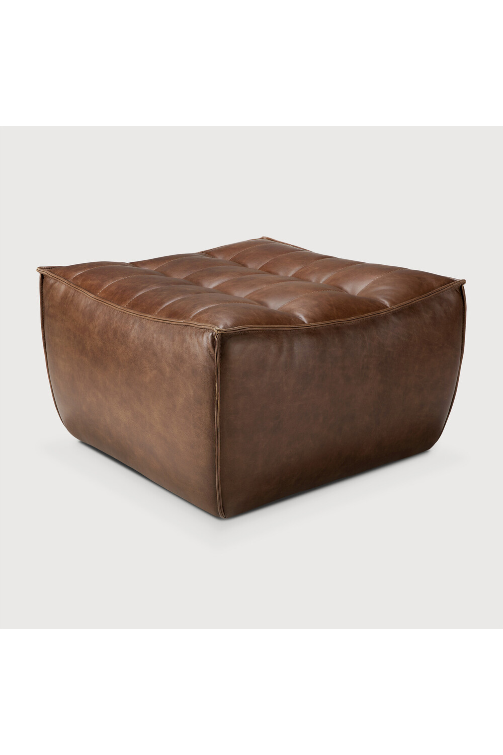   Brown Leather Modular Sofa | Oroa.com