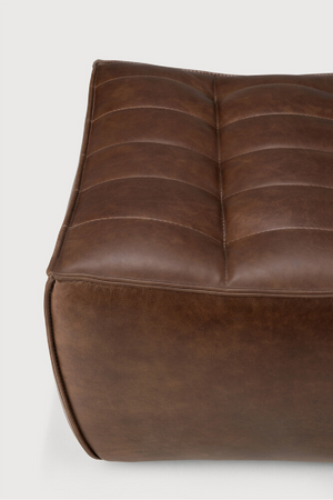   Brown Leather Modular Sofa | Oroa.com
