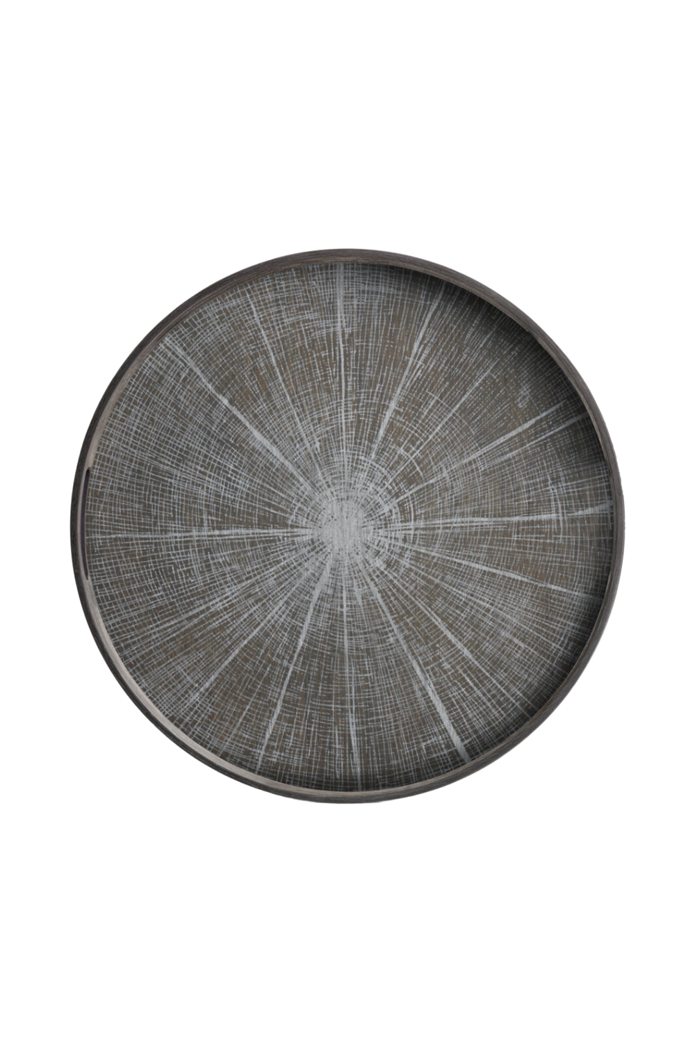   Round Hand-Painted Wood Tray | Oroa.com