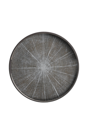   Round Hand-Painted Wood Tray | Oroa.com