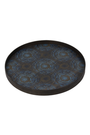   Tribal Print Round Wooden Tray | Oroa.com