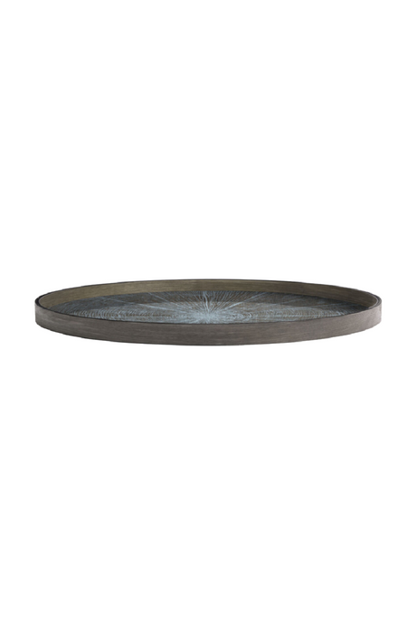   Round Hand-Painted Wood Tray | Oroa.com