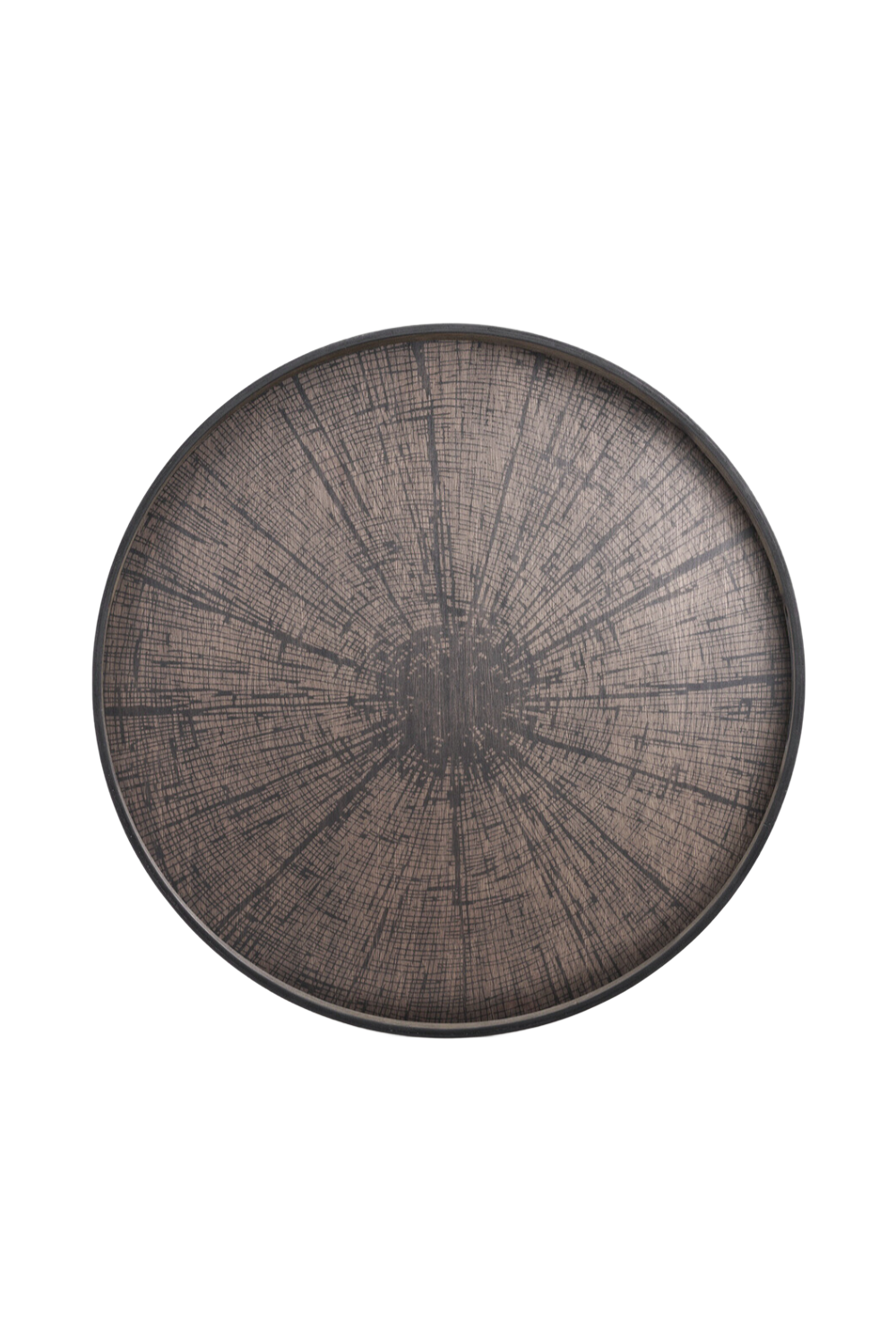   Round Hand-Painted Wood Tray | Oroa.com