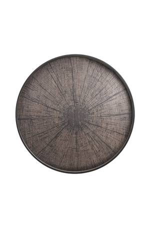   Round Hand-Painted Wood Tray | Oroa.com