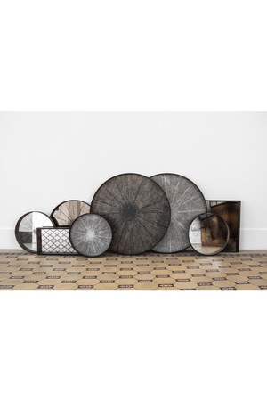   Round Hand-Painted Wood Tray | Oroa.com
